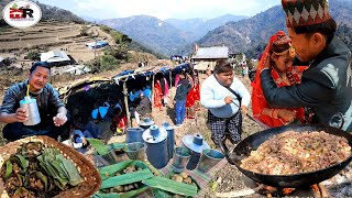 Limbu Culture Marriage in Nepali Village Organic Life Style in Rural Life Nepal Whole Buffalo amp Pork [upl. by Stedman]