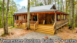 Tennessee Cabins For sale  349k  7 acres  Tennessee Farmhouse For Sale  Custom Log Cabins [upl. by Lerraf]