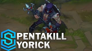 Pentakill Yorick 2016 Skin Spotlight  PreRelease  League of Legends [upl. by Nudnarb305]