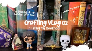 Crafting Vlog 02  HP Diagon Alley Book Nook with Fairy Lights  A Fix Or Practically A Remake [upl. by Ingalls]