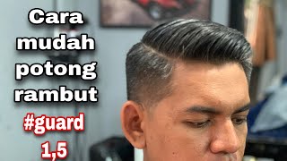 CARA MUDAH BELAJAR POTONG RAMBUT  15 [upl. by Sillihp]