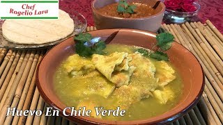 HUEVO EN CHILE VERDE RECETA DELICIOSA [upl. by Erline]