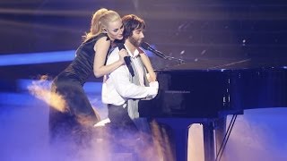 Tu Cara Me Suena  Edurne y Daniel Diges imitan a Marta Sánchez y Andrea Bocelli [upl. by Elatnahs]