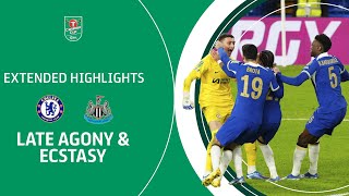 LATE AGONY amp ECSTASY  Chelsea v Newcastle United Carabao Cup Quarter Final extended highlights [upl. by Eramal18]