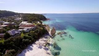 Aerial film of Hyams Beach Jervis Bay NSW  August 2016 [upl. by Ayim]