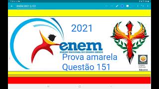 ENEM 2021 prova amarela Questão 151 economia de combustível [upl. by Munroe]