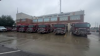 SyossetNY Fire Department Long Island Wetdown for 6 Pierce Enforcer Fire Apparatus 93023 [upl. by Neemsay]