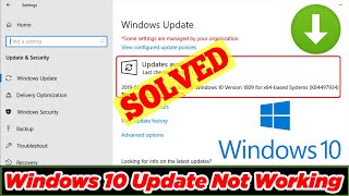 FIXED Windows 10 Update Not Working 100 Working [upl. by Oretna]