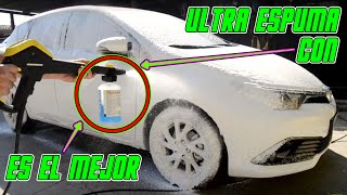 🧢 Lavar🚖coche con ULTRA ESPUMA tipo crema INCREIBLE [upl. by Weikert]