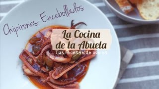 Chipirones encebollados Receta casera [upl. by Gotcher257]