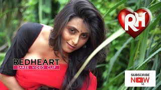 Redheart Saree Lover  Maria in Red Saree Photoshoot Full HD1080p  Saree Lover  Women Cleavage [upl. by Maillliw]