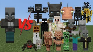 Vindicator vs All Mobs in Minecraft Mobs Battles [upl. by Naibaf]