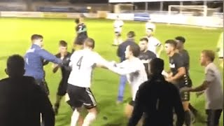 Friendly between Rhyl and Leeds United Under23s abandoned after melee [upl. by Tara]