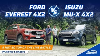 Ford Everest Titaniumvs 4x2 vs Isuzu muX LSE 4x2  Philkotse Comparo [upl. by Braswell]