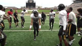 Mizzou Football Fall Camp Dances [upl. by Akirdnwahs]