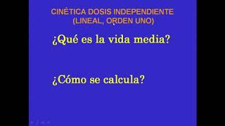 Cinética 2 parte 2 vida media y Ka  Farmacologia Catedra 3  FMed UBA [upl. by Hairom]