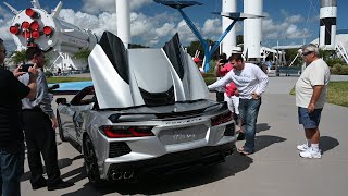 2020 Corvette Convertible Roof Retracting Blade Silver C8 [upl. by Naeroled187]