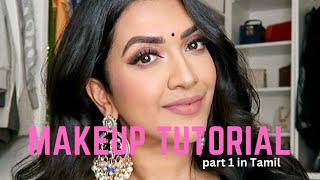 Silver Saree Makeup Tutorial  in Tamil  Vithya Hair and Makeup [upl. by Neros894]