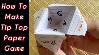 How to make Tip Top Paper Game  Fortune Teller  Paper Crafts  Sparky Designs [upl. by Volding28]