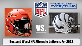 2022 Best and Worst NFL Alternate Uniforms  Ranked  NFL Throwback and Alternate Uniforms [upl. by Ameluz]