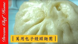 【夢幻廚房在我家】基礎肉包萬用麵糰配方不藏私！萬用包子饅頭麵皮大公開，老師傅的配方第一集麵團篇 How to make Basic Dough for Chinese buns ep1 [upl. by Kattie]