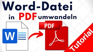 Word in PDF umwandeln Tutorial 2021 [upl. by Liman729]