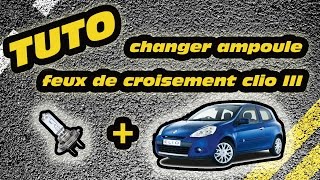 TUTO changer ampoule feux de croisement Clio 3 how to change a clio 3s headlight bulb [upl. by Ivo550]