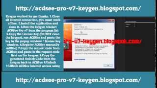 ACDSee Pro v7 keygen [upl. by Ulises]