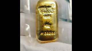 Gold bar umicore 100 gram review part 10 [upl. by Azilem248]