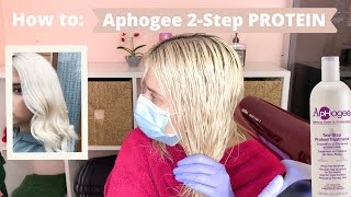 How to Aphogee TwoStep Protein Treatment on bleached hair amp Review [upl. by Granoff654]