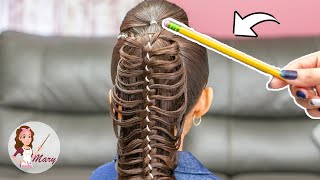 Trenza de Palma Con Un Lápiz [upl. by Ttessil]