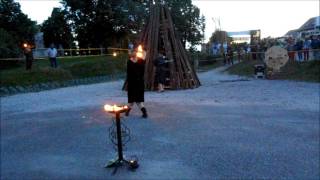 Sonnwendfeier im Schwabengarten LeinfeldenEchterdingen  Feuershow mit NanuTraumtheater [upl. by Nolyar]