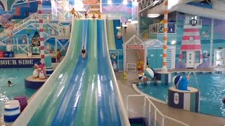 Haven hafan y mor Pwllheli holiday swimming pool slides golf seaside squad north Wales video [upl. by Nnaaras243]