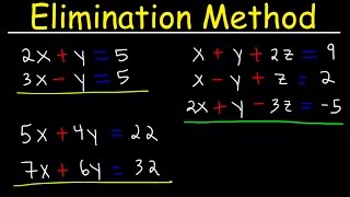 Elimination Method For Solving Systems of Linear Equations Using Addition and Multiplication Algebr [upl. by Fletch]