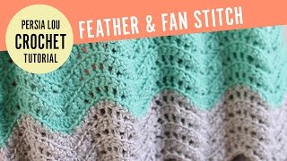 How to Make the Feather and Fan Crochet Stitch [upl. by Blessington]