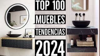 100 MUEBLES para BAÑOS MODERNOS 2024 con LAVABO y ESPEJO  DISEÑOS y DECORACIÓN de INTERIORES [upl. by Hartzke]