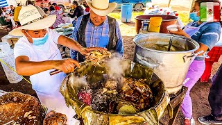 Estos TACOS de BARBACOA Solo hay en México 🌮🇲🇽 200 KG DE CARNE  8 Horas de Comida Mexicana [upl. by Fan]