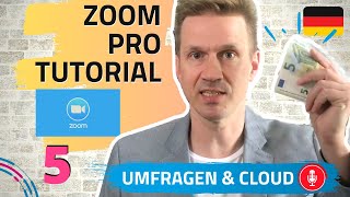 Zoom Pro Tutorial Deutsch  Zoom Umfragen einrichten und erstellen 5 [upl. by Llertram268]