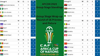 AFCON 2023 Round of 16 fixture  Group Stage Wrapup Round of 16 Preview and Team Journeys [upl. by Rafaelle]