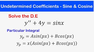 🔵21d  Method of Undetermined Coefficients 4  Gx  Sine and Cosine Functions [upl. by Zedekiah]