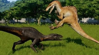 Spinoraptor vs Velociraptor Indoraptor Indominus TRex Spinosaurus amp Stegoceratops 1080p 60FPS [upl. by Hendrick991]