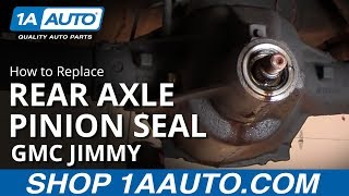 How To Install Replace Rear Axle Differential Pinion Seal 8491 GMC Jimmy SUV [upl. by Lewak]