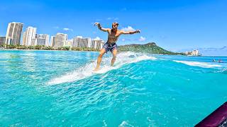 WAIKIKI LAY DAYZ  Scoring South Shore In Between Big Swells  RAW POV [upl. by Nileve]