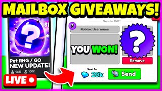 🔴MAILBOX GIVEAWAY PET RNG  PET GO livestreams roblox robloxlive [upl. by Collar]