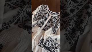 Monochrome chanderi Chikankari tunic 🌸 size X to XXL DM OR Orders [upl. by Palua]