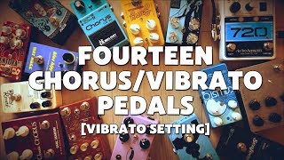 14 ChorusVibrato Pedal Shootout Vibrato Setting [upl. by Aititil]