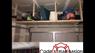 Over the Garage Door Wood Storage Shelves [upl. by Sawyor]