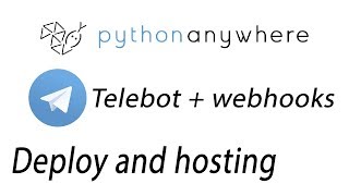 Telegram bot with webhooks  PyTelegramBotAPITelebot  PythonAnywhere [upl. by Shiff893]