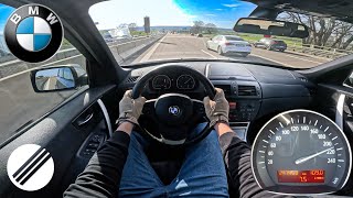 BMW X3 E83 20d Top Speed Drive on German Autobahn 🏎 [upl. by Jammin]