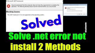 how to fix dot net framework is already installed on this computer [upl. by Sabelle36]